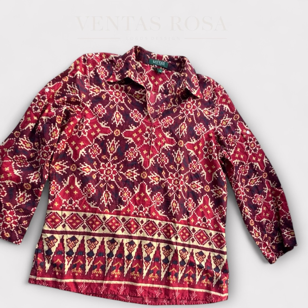 Lauren Ralph Lauren Red Patterned